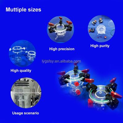 qualité  Customized Corrosion Resistant Highly Transparent Double Layer Quartz Reactor for Science Lab Glassware Usine
