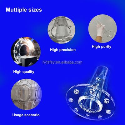 qualité 80% UV Transmittance Flanged Quartz Glass Tube High Temperature Corrosion Resistance Customization Usine