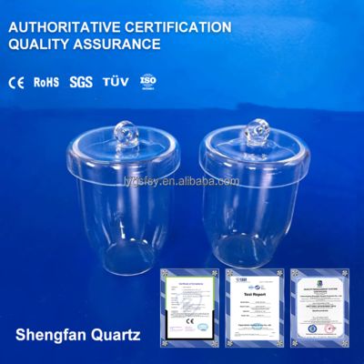 qualité  High-purity 99.99% corrosion-resistant quartz crucible with lid Usine