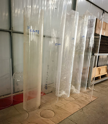 Transmittance élevée transparente de tube en verre de quartz de chauffage polie