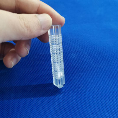 Clair optique de cylindre de fraisage de Rod en verre de quartz de finition de commande numérique par ordinateur fondu pour le semi-conducteur solaire