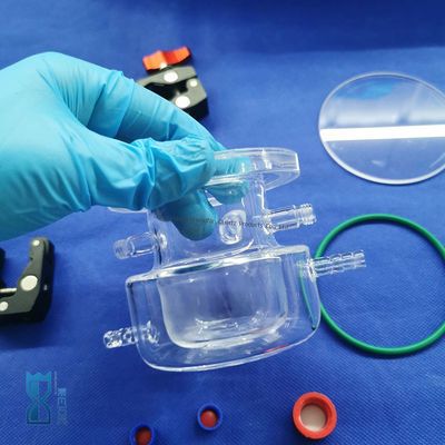 Réacteur de verre de quartz clair pour laboratoire