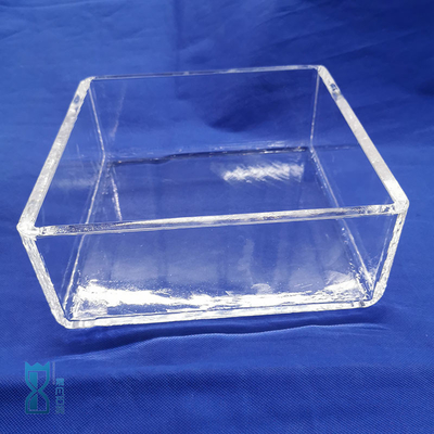 Réservoir carré en verre de quartz destiné aux laboratoires pour les fluides de mesure résistants à la corrosion