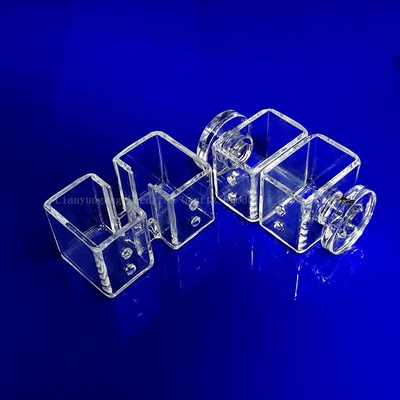 Réservoir carré en verre de quartz destiné aux laboratoires pour les fluides de mesure résistants à la corrosion