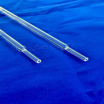 Produits de tubes de verre au quartz poli transparents