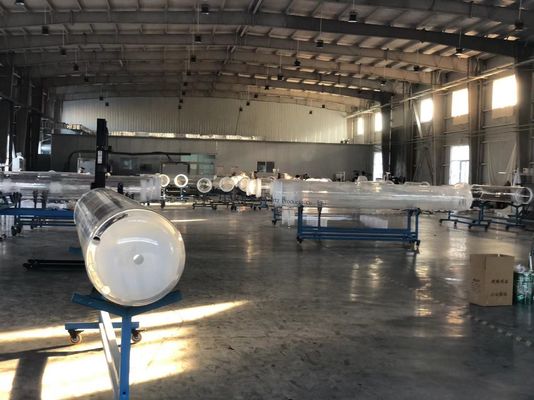 SiO2 de haute pureté 99,99% Tuyau en verre de quartz avec 1180°C de point de recuit et 1100°C