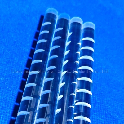 Clair optique de cylindre de fraisage de Rod en verre de quartz de finition de commande numérique par ordinateur fondu pour le semi-conducteur solaire