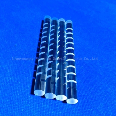 Clair optique de cylindre de fraisage de Rod en verre de quartz de finition de commande numérique par ordinateur fondu pour le semi-conducteur solaire