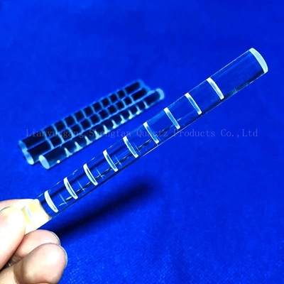 Clair optique de cylindre de fraisage de Rod en verre de quartz de finition de commande numérique par ordinateur fondu pour le semi-conducteur solaire