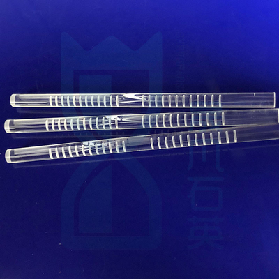 Clair optique de cylindre de fraisage de Rod en verre de quartz de finition de commande numérique par ordinateur fondu pour le semi-conducteur solaire
