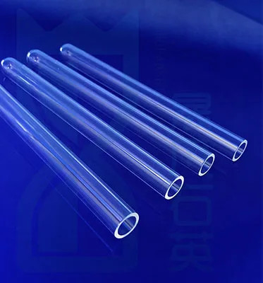Tubes de quartz transparentes résistantes aux températures élevées