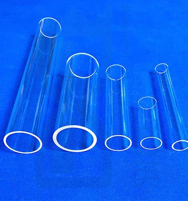 Tubes de quartz transparentes résistantes aux températures élevées