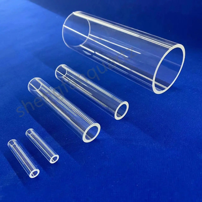 Fabrication personnalisée résistant à haute température type tube transparent fourneau tube de quartz