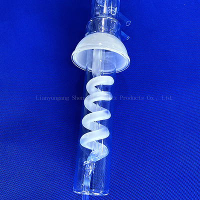 Résistance à la corrosion à haute température usine laboratoire personnalisé quartz industriel tube d'essai plat à fond rond
