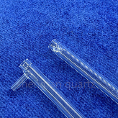 Résistance à la corrosion à haute température usine laboratoire personnalisé quartz industriel tube d'essai plat à fond rond