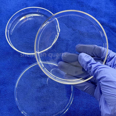 Fabrique de laboratoire sur mesure ronde transparente résistant à la corrosion verre de quartz boîte de Petri