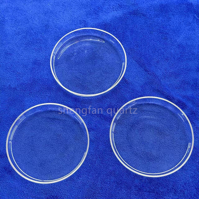 Fabrique de laboratoire sur mesure ronde transparente résistant à la corrosion verre de quartz boîte de Petri