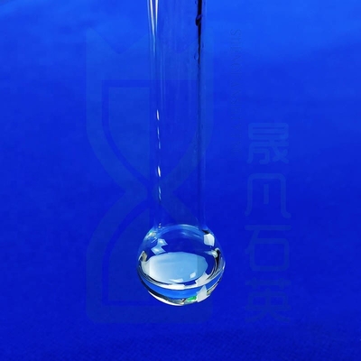 Tubes d'essai en quartz transparent à bouche longue produits de tubes à souffler en boule Plaque de verre SIO2 Composition de tube d'essai en quartz