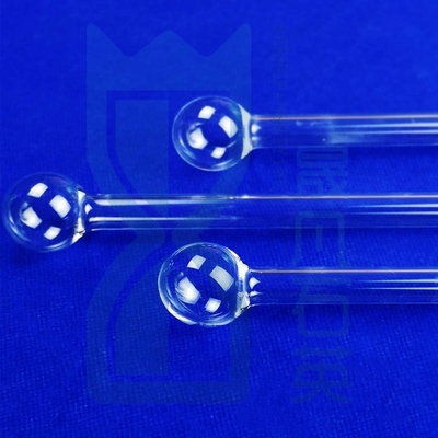 Tubes d'essai en quartz transparent à bouche longue produits de tubes à souffler en boule Plaque de verre SIO2 Composition de tube d'essai en quartz