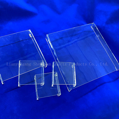Verres de quartz carrés transparents personnalisés, récipients de laboratoire, verres à composition chimique sio2