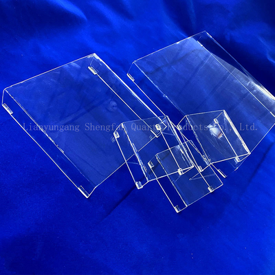Verres de quartz carrés transparents personnalisés, récipients de laboratoire, verres à composition chimique sio2