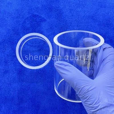 Tubes de verre de quartz fondu à haute pureté SIO2 99,99% personnalisables résistant à la chaleur jusqu'à 1200 °C