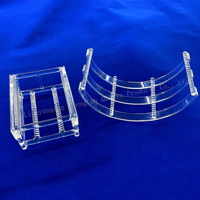 Forneau de recuit à haute température personnalisé Fusée à fente de quartz à fente soudé de quartz à décharge de bateau Waffles de silicium