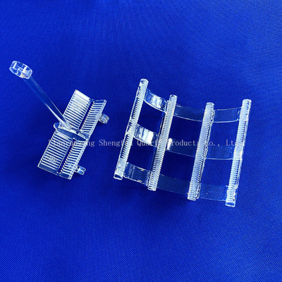 Forneau de recuit à haute température personnalisé Fusée à fente de quartz à fente soudé de quartz à décharge de bateau Waffles de silicium
