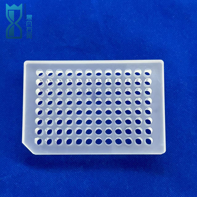 Plaque optique au quartz glacé transparent 96 bien résistant à la corrosion à haute température