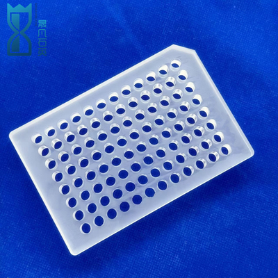 Plaque optique au quartz glacé transparent 96 bien résistant à la corrosion à haute température