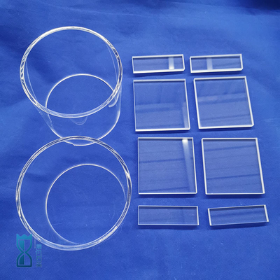 Résistant à la corrosion à haute température fenêtre optique feuille de quartz pénètre le quartz fondu ultraviolet