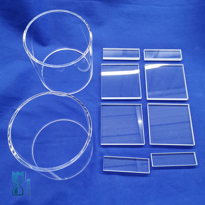 Résistant à la corrosion à haute température fenêtre optique feuille de quartz pénètre le quartz fondu ultraviolet