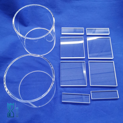 Résistant à la corrosion à haute température fenêtre optique feuille de quartz pénètre le quartz fondu ultraviolet