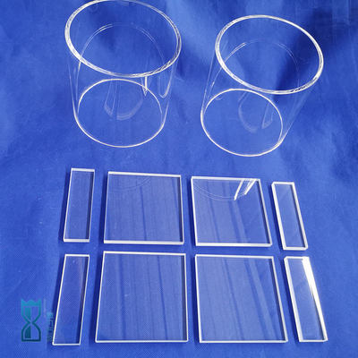 Résistant à la corrosion à haute température fenêtre optique feuille de quartz pénètre le quartz fondu ultraviolet