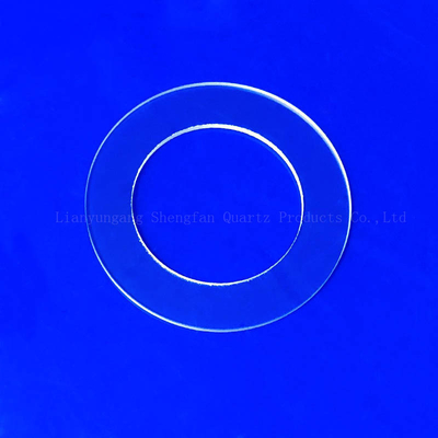 Transmittance lumineuse élevée Feuille transparente de fermeture à flèche en quartz rond personnalisé