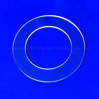 Transmittance lumineuse élevée Feuille transparente de fermeture à flèche en quartz rond personnalisé