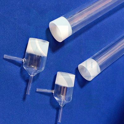 Écoles majeures Résistance à la corrosion personnalisée Coefficient d'expansion thermique du tube de meulage de quartz faible Instrument de verre de quartz