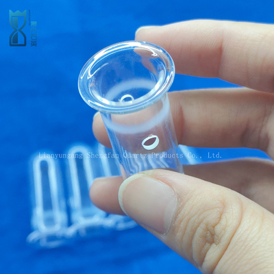 Résistant à la chaleur en verre de laboratoire personnalisé en verre de quartz transparent en verre perforé en tube de test en quartz