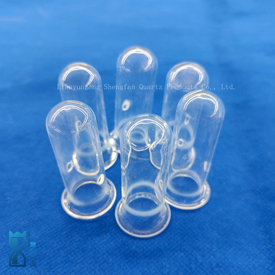 Résistant à la chaleur en verre de laboratoire personnalisé en verre de quartz transparent en verre perforé en tube de test en quartz