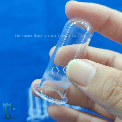 Résistant à la chaleur en verre de laboratoire personnalisé en verre de quartz transparent en verre perforé en tube de test en quartz