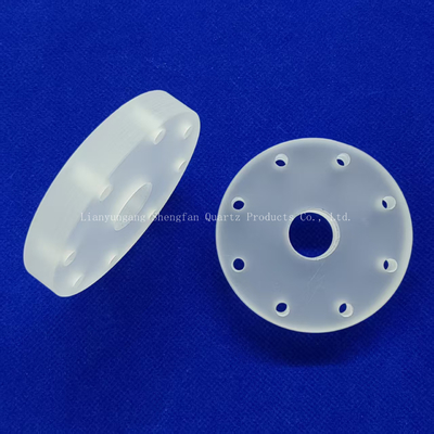 Fabrication personnalisée à haute température étanche à la flange de quartz perforé à la tube de verre de quartz