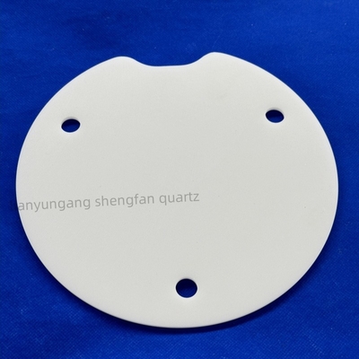 Plaque de quartz fondue en opal sur mesure résistant à la corrosion et à la température élevée