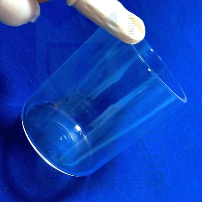 Tubes d'essai à fond plat en verre de quartz résistant à la corrosion à haute température sur mesure