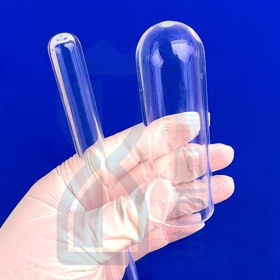 Tubes d'essai en quartz à fond rond et clair personnalisées pour laboratoire