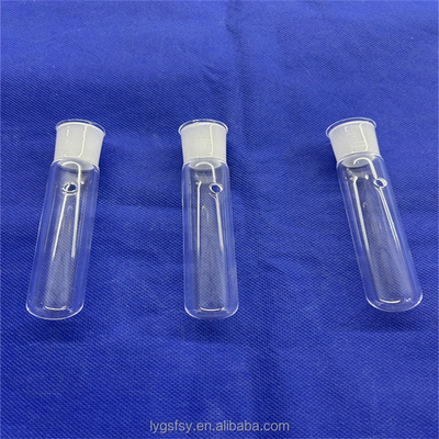 Tubes d'essai en quartz à fond rond et clair personnalisées pour laboratoire