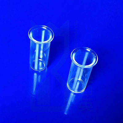 Tubes de verre de quartz de silice de haute pureté à haute température Tubes de verre de quartz avec bride Tubes d'essai de quartz à bride