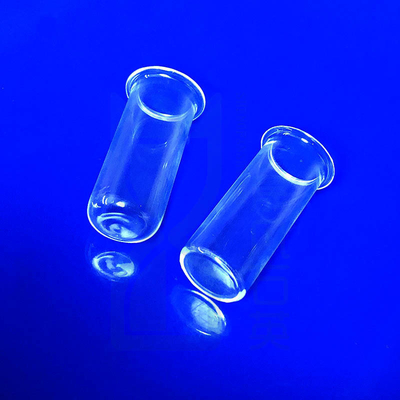 Tubes de verre de quartz de silice de haute pureté à haute température Tubes de verre de quartz avec bride Tubes d'essai de quartz à bride