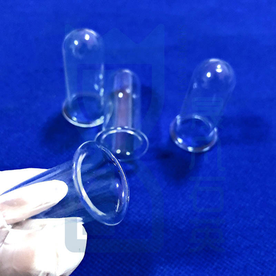 Tubes de verre de quartz de silice de haute pureté à haute température Tubes de verre de quartz avec bride Tubes d'essai de quartz à bride