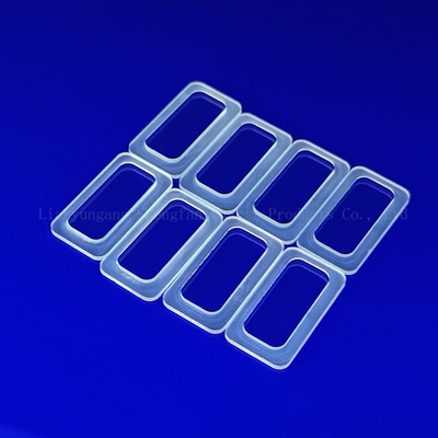 Disque de quartz fondu personnalisé à haute transmission Plaque de quartz à étape carrée claire pour semi-conducteurs