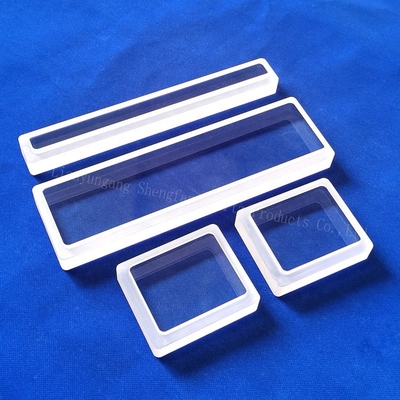 Disque de quartz fondu personnalisé à haute transmission Plaque de quartz à étape carrée claire pour semi-conducteurs